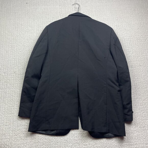 VTG Gala x Thos priestley & sons Mohair / Wool Blazer Sz 41R Black England Made - Picture 10 of 16